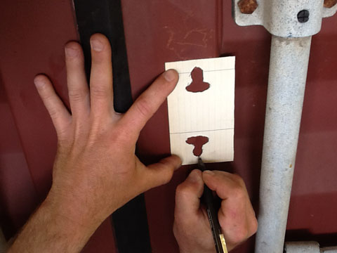 Installing a bolt on container lock box